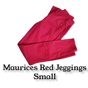 Maurices Red Jeggings Small